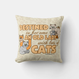 Future Crazy Cat Lady Funny Sprichwort Design Kissen