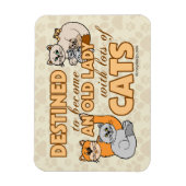 Future Crazy Cat Lady Funny Sprichwort Design Magnet (Vertikal)