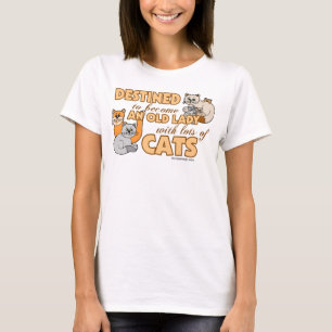 Future Crazy Cat Lady Funny Sprichwort Design T-Shirt