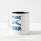 Future CRNA Nurse Anästhesist Zweifarbige Tasse (Vorderseite Links)