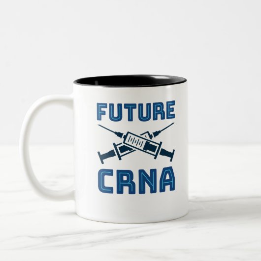 Future CRNA Nurse Anästhesist Zweifarbige Tasse (Links)