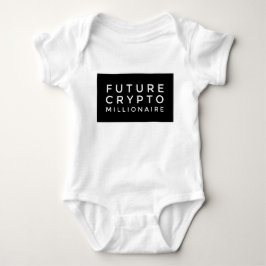 Future Crypto Millionaire Baby Big Block Design Strampler