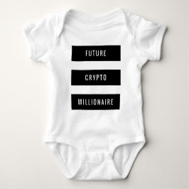 Future Crypto Millionaire Baby Block Design Strampler