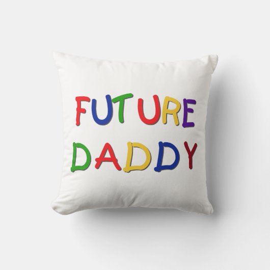 Future Daddy Primary Colors - T - Shirt und Gesche Kissen (Vorderseite)