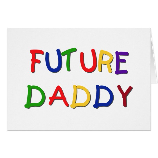 Future Daddy Primary Colors Tshirts and Gifts (Vorderseite (Horizontal))