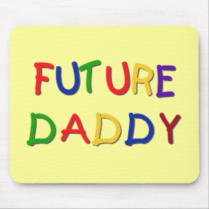 Future Daddy Primary Colors Tshirts and Gifts Mousepad