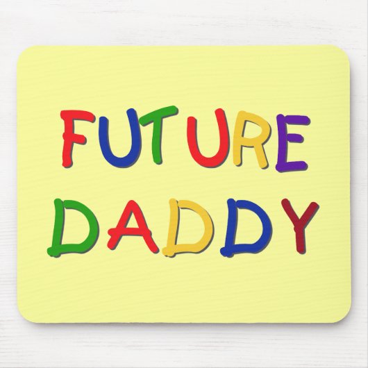 Future Daddy Primary Colors Tshirts and Gifts Mousepad (Vorne)