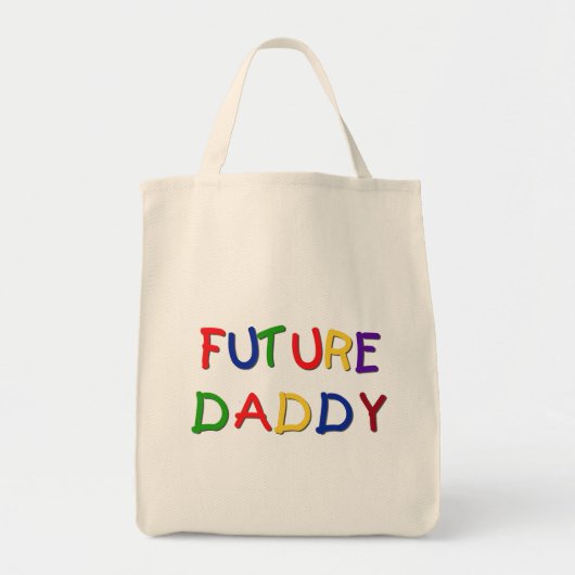 Future Daddy Primary Colors Tshirts and Gifts Tragetasche (Vorne)