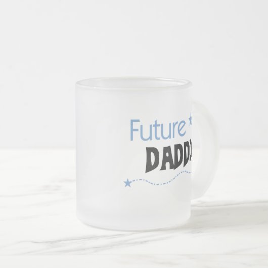 Future Daddy Tshirts und Geschenke Mattglastasse (VorderseiteRechts)