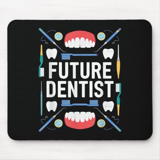 Future Dentist Abschluss School Kinder Kleinkind W Mousepad (Vorne)