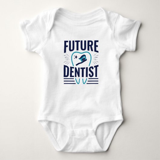 Future Dentist Dental School Student Abschluss Baby Strampler (Vorderseite)