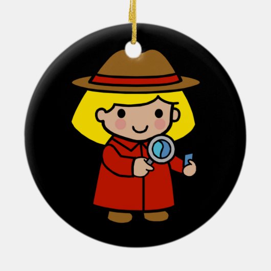 Future Detective / Forensic Scientist / P.I. Keramik Ornament (Hinten)