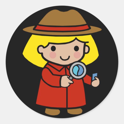 Future Detective / Forensic Scientist / P.I. Runder Aufkleber (Vorderseite)