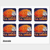 Future Devil Dog Quadratischer Aufkleber (Blatt)