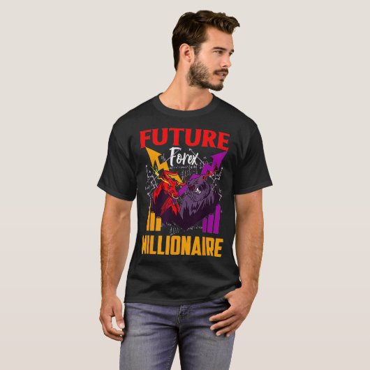 Future Devisen Millionaire Börsen T-Shirt (Vorne ganz)