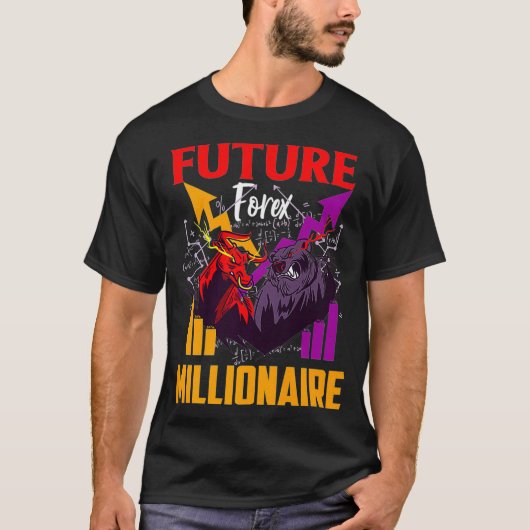 Future Devisen Millionaire Börsen T-Shirt (Vorderseite)
