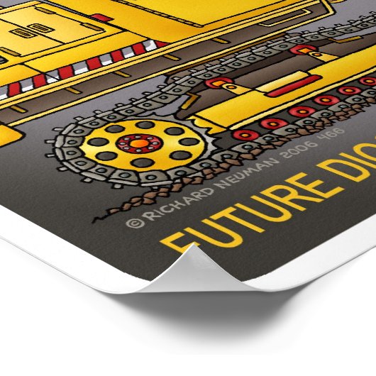 Future Digger Shooting Driver Poster Print (Ecke)