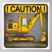 Future Digger Shooting Driver Poster Print (Vorne)