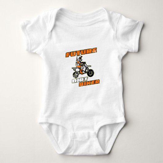 Future Dirt Biker Funny Motocross für Kinder Baby Strampler (Vorderseite)