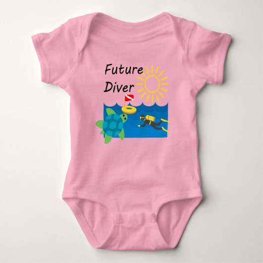 Future Diver Design - Baby Jersey Bodysuit Baby Strampler (Vorderseite)