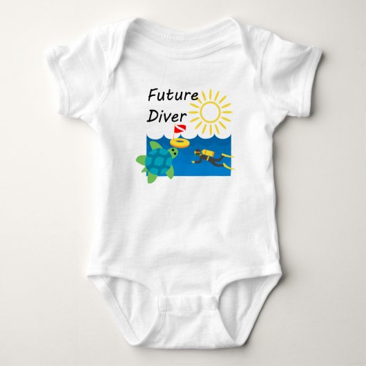 Future Diver Design - Baby Jersey Bodysuit Strampler (Vorderseite)