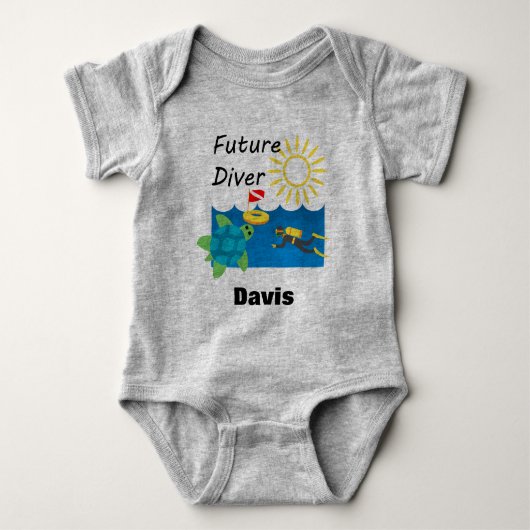 Future Diver Design - Baby Jersey Bodysuit Strampler (Vorderseite)