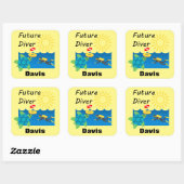 Future Diver Design - Square Stickers (Blatt)