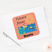 Future Diver Design - Square Stickers (Umschlag)