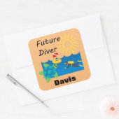 Future Diver Design - Square Stickers (Umschlag)