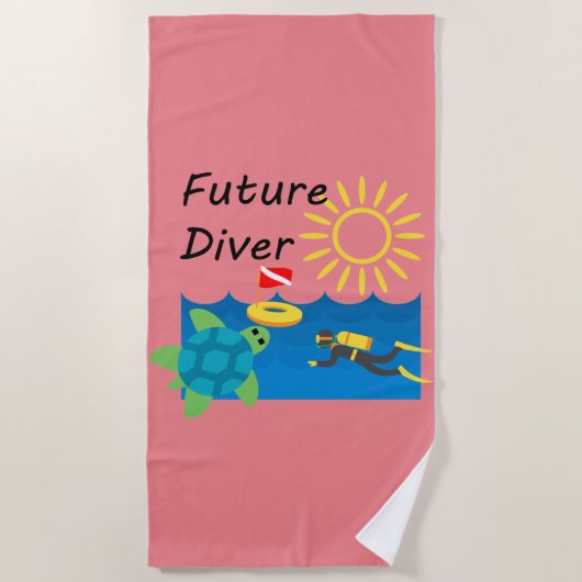 Future Diver Design - Strandtuch (Vorderseite)