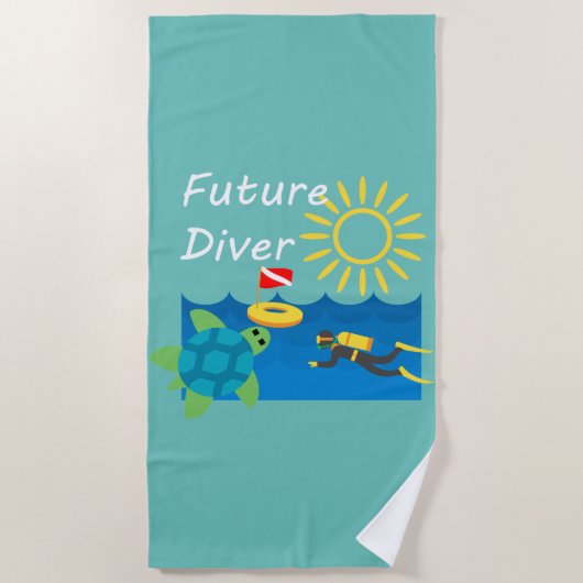 Future Diver Design - Strandtuch (Vorderseite)
