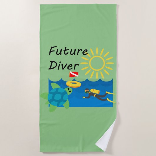 Future Diver Design - Strandtuch (Vorderseite)