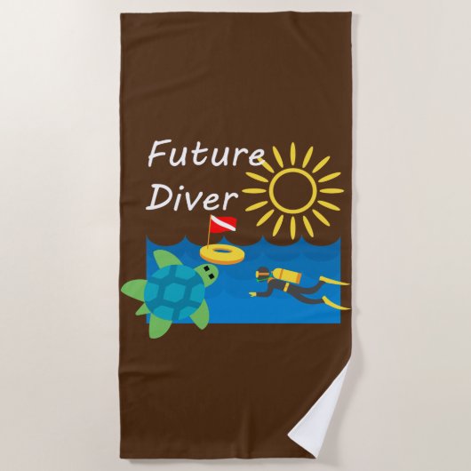Future Diver Design - Strandtuch (Vorderseite)