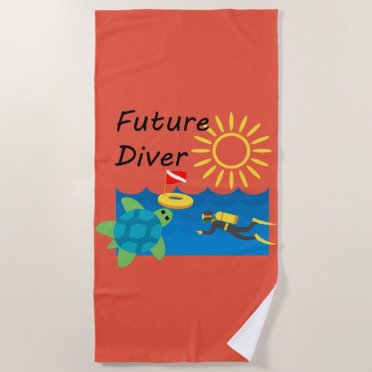 Future Diver Design - Strandtuch (Vorderseite)
