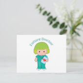 Future Doctor Girl Postkarte (Stehend Vorderseite)