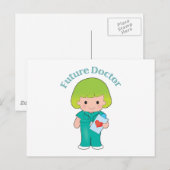 Future Doctor Girl Postkarte (Vorne/Hinten)