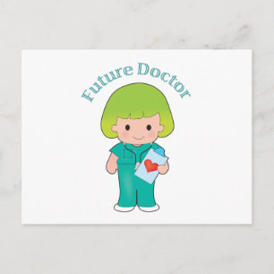 Future Doctor Girl Postkarte