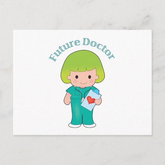 Future Doctor Girl Postkarte (Vorderseite)