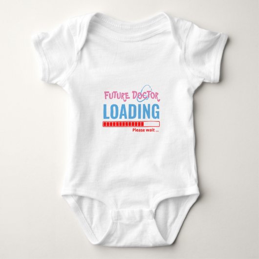 Future Doctor Loading Funny Personalisiert Unisex Baby Strampler (Vorderseite)