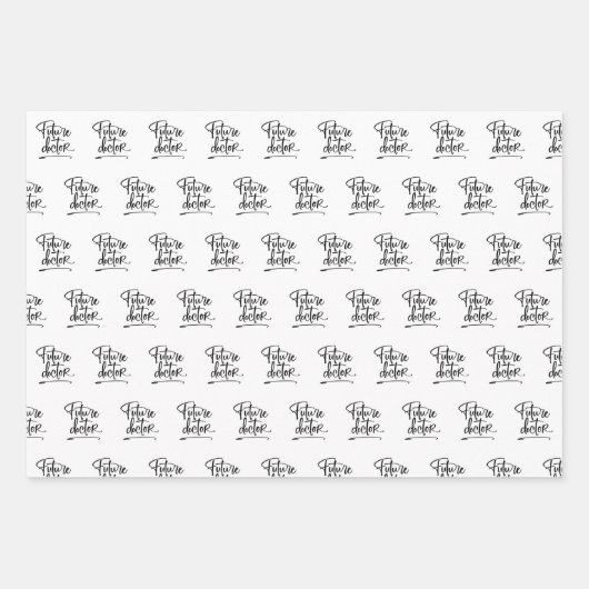 Future Doctor Med Student Personalisiert Geschenkpapier Set (Vorderseite)