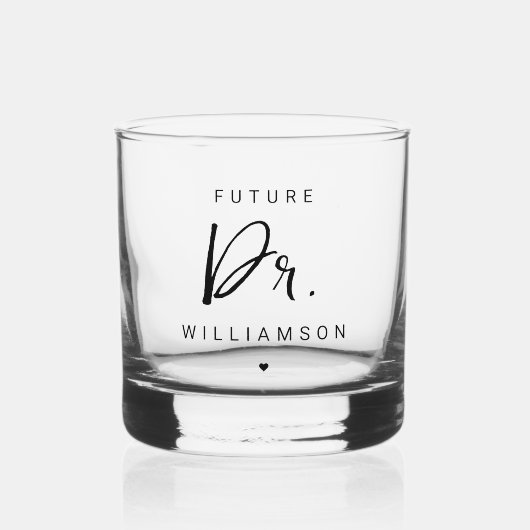 Future Doctor | Medizinstudentin Whiskyglas (Vorderseite)