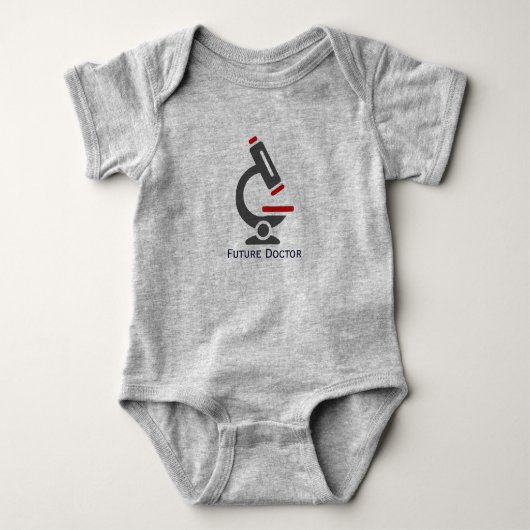 Future Doctor Microscope Design Baby Clothing Strampler (Vorderseite)