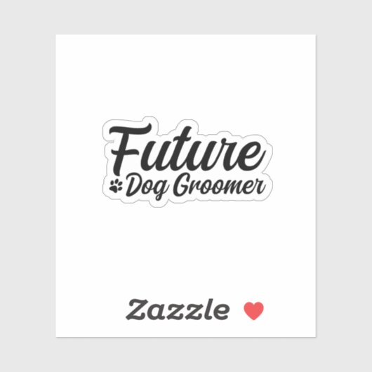Future Dog Groomer Aufkleber (Blatt)