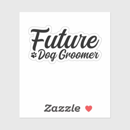 Future Dog Groomer Aufkleber (Blatt)