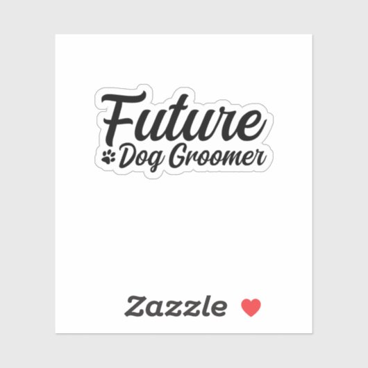Future Dog Groomer Aufkleber (Blatt)
