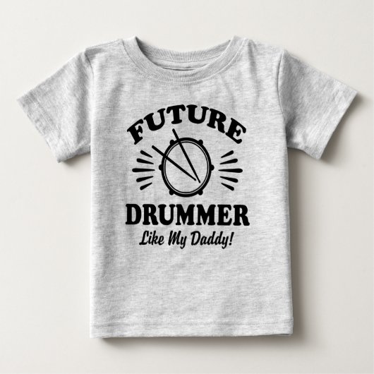 Future Drummer wie mein Vater Baby T-shirt (Vorderseite)