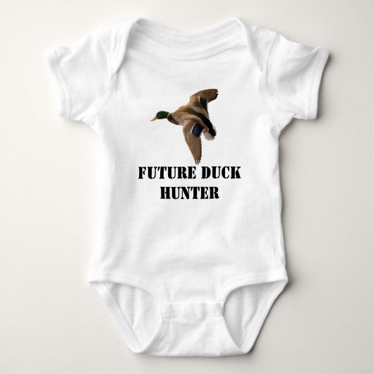 Future Duck Hunter Mallard Jagd Niedlich Baby Strampler (Vorderseite)