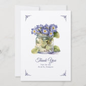 Future Dusk Common Abend Primrose Floral Wedding Dankeskarte (Vorderseite)