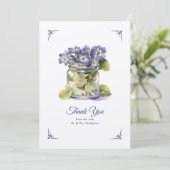 Future Dusk Common Abend Primrose Floral Wedding Dankeskarte (Stehend Vorderseite)