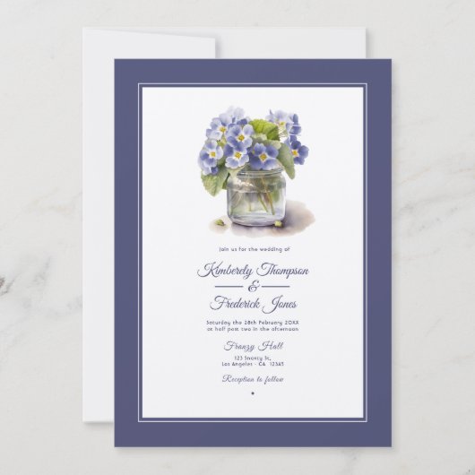 Future Dusk Common Abend Primrose Floral Wedding Einladung (Vorderseite)